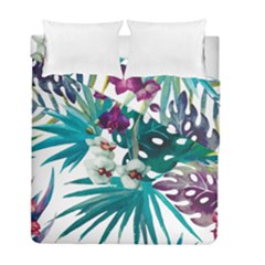 Tropical Flowers Duvet Cover Double Side (full/ Double Size) by goljakoff