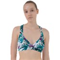 Tropical flowers Sweetheart Sports Bra View1