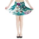 Tropical flowers Mini Flare Skirt View3