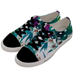 Tropical Flowers Men s Low Top Canvas Sneakers by goljakoff