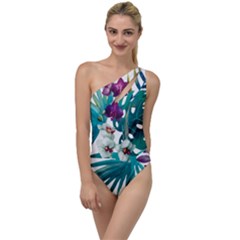 Tropical Flowers To One Side Swimsuit by goljakoff