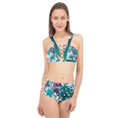 Tropical Flowers Cage Up Bikini Set by goljakoff