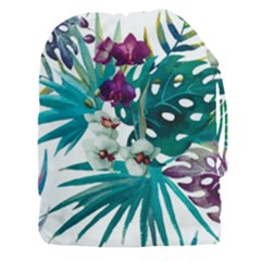 Tropical Flowers Drawstring Pouch (3xl) by goljakoff