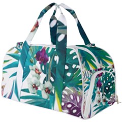 Tropical Flowers Burner Gym Duffel Bag by goljakoff