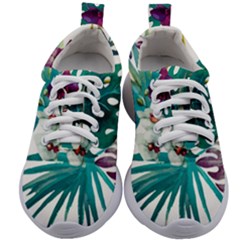 Tropical Flowers Kids Athletic Shoes by goljakoff