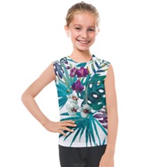 Tropical Flowers Kids  Mesh Tank Top by goljakoff