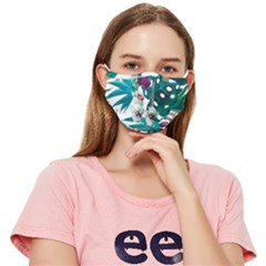 Tropical Flowers Fitted Cloth Face Mask (adult)