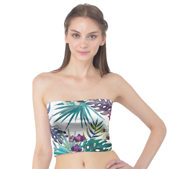 Tropical flowers Tube Top