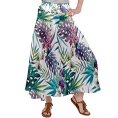 Tropical Flowers Satin Palazzo Pants by goljakoff