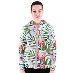 Tropical Flamingo Women s Zipper Hoodie by goljakoff