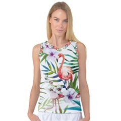 Tropical Flamingo Women s Basketball Tank Top by goljakoff