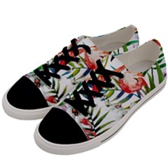 Tropical Flamingo Men s Low Top Canvas Sneakers by goljakoff