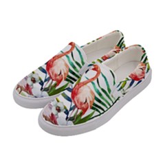 Tropical Flamingo Women s Canvas Slip Ons by goljakoff