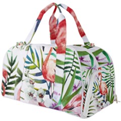 Tropical Flamingo Burner Gym Duffel Bag by goljakoff