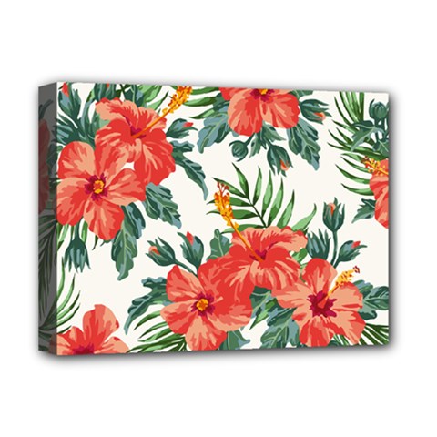 Red Flowers Deluxe Canvas 16  X 12  (stretched)  by goljakoff