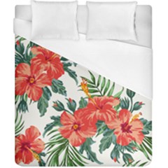 Red Flowers Duvet Cover (california King Size) by goljakoff