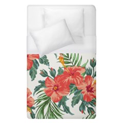 Red Flowers Duvet Cover (single Size) by goljakoff