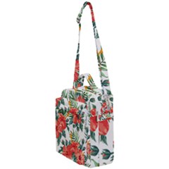 Red Flowers Crossbody Day Bag by goljakoff