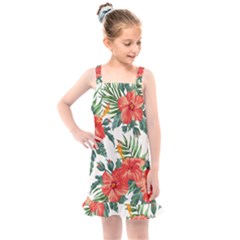 Red Flowers Kids  Overall Dress by goljakoff