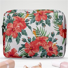 Red Flowers Make Up Pouch (large) by goljakoff