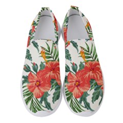 Red Flowers Women s Slip On Sneakers by goljakoff