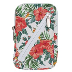 Red Flowers Belt Pouch Bag (small) by goljakoff