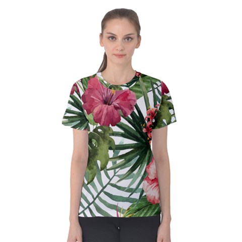 Monstera Flowers Women s Cotton Tee by goljakoff