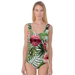 Monstera Flowers Princess Tank Leotard  by goljakoff