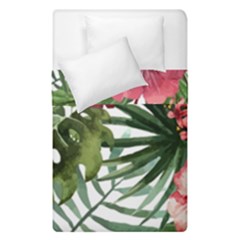 Monstera Flowers Duvet Cover Double Side (single Size) by goljakoff