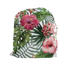 Monstera Flowers Drawstring Pouch (2xl) by goljakoff