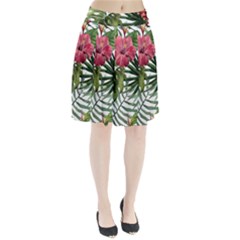 Monstera Flowers Pleated Skirt by goljakoff