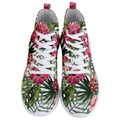 Monstera Flowers Men s Lightweight High Top Sneakers by goljakoff