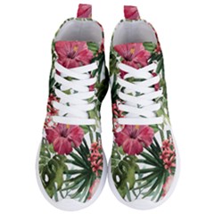 Monstera Flowers Women s Lightweight High Top Sneakers by goljakoff