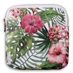 Monstera Flowers Mini Square Pouch by goljakoff