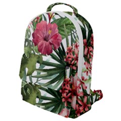 Monstera Flowers Flap Pocket Backpack (small) by goljakoff