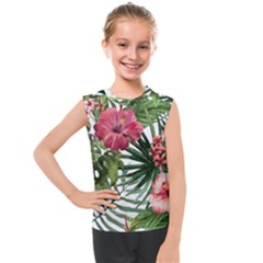 Monstera Flowers Kids  Mesh Tank Top by goljakoff