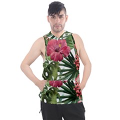 Monstera Flowers Men s Sleeveless Hoodie by goljakoff