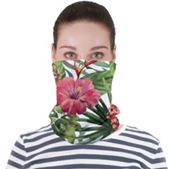 Monstera Flowers Face Seamless Bandana (adult) by goljakoff