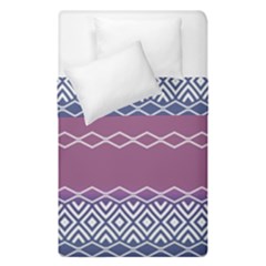 Purple Blue And White Aztec Duvet Cover Double Side (single Size) by FloraaplusDesign