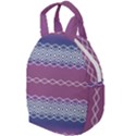 Purple Blue and White Aztec Travel Backpacks View1