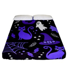 Halloween Party Seamless Repeat Pattern  Fitted Sheet (california King Size)