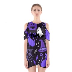 Halloween Party Seamless Repeat Pattern  Shoulder Cutout One Piece Dress by KentuckyClothing