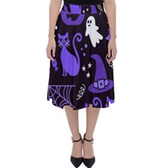 Halloween Party Seamless Repeat Pattern  Classic Midi Skirt by KentuckyClothing