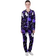 Halloween Party Seamless Repeat Pattern  Casual Jacket And Pants Set