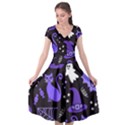 Halloween Party Seamless Repeat Pattern  Cap Sleeve Wrap Front Dress View1