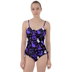 Halloween Party Seamless Repeat Pattern  Sweetheart Tankini Set by KentuckyClothing