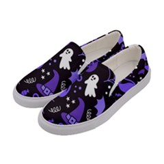 Halloween Party Seamless Repeat Pattern  Women s Canvas Slip Ons