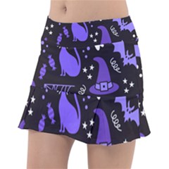 Halloween Party Seamless Repeat Pattern  Tennis Skorts by KentuckyClothing