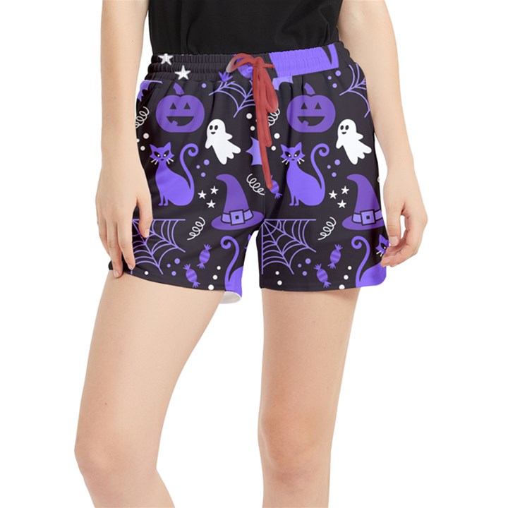 Halloween Party Seamless Repeat Pattern  Runner Shorts