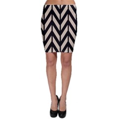 Chevrons Beige/noir Bodycon Skirt by kcreatif